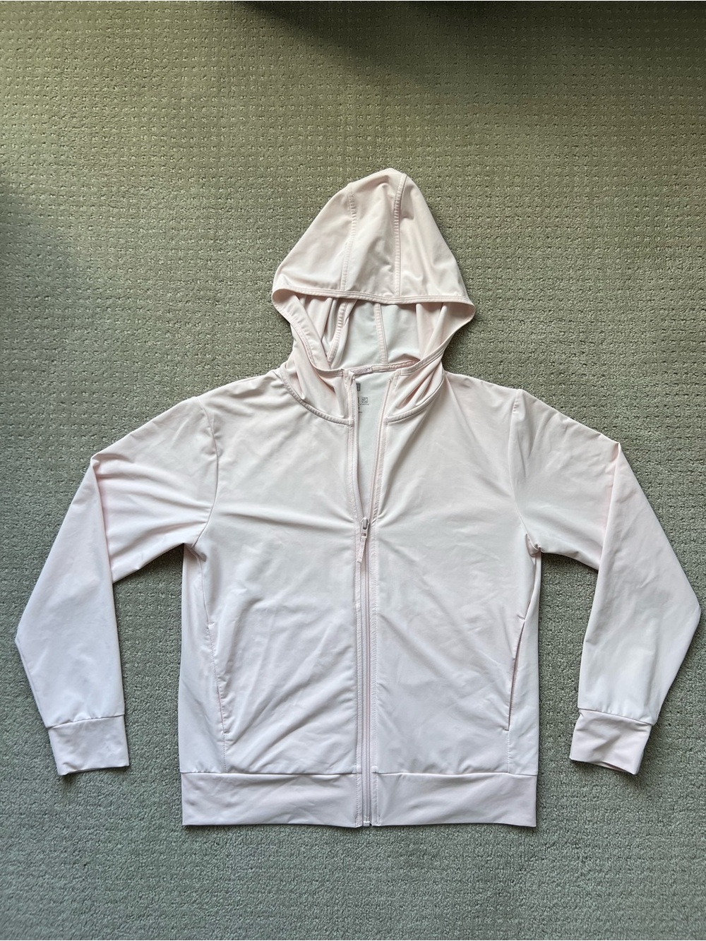 Excellent Condition Girl’s Uniqlo Light Pink Hooded Zip Jacket Size 11/12